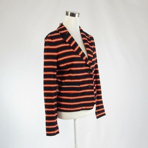 J.Crew black orange striped jacket S - Picture 3 of 8